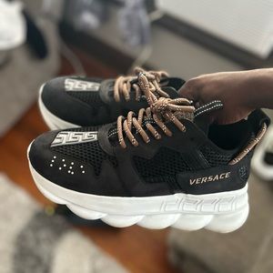 Versace chain reaction black ,white , brownish laces